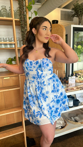 Brea Blue Floral Dress