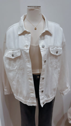 Bri White Denim Jacket